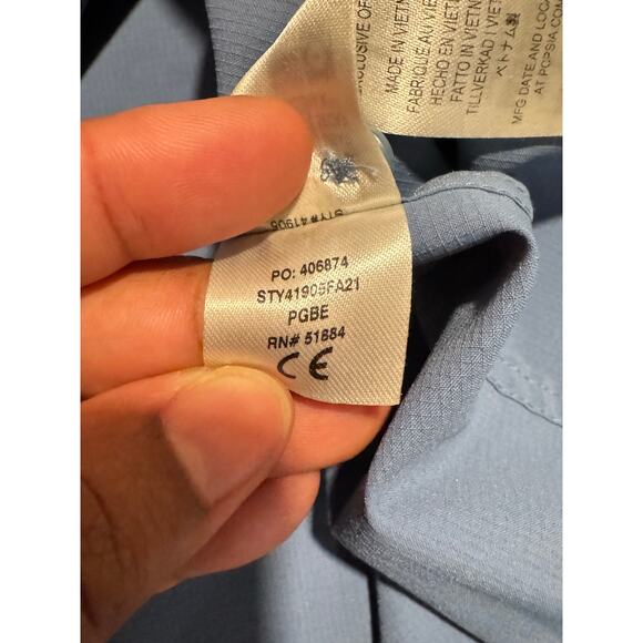 Patagonia Men’s Short Sleeve Button Up Shirt XXL Blue Outdoor Fishing Travel - Picture 3 of 7